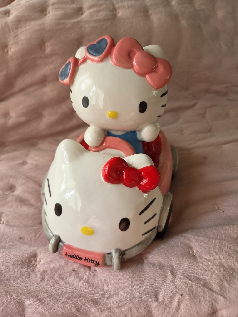 Blue Sky Hello Kitty Ceramic Ride-On in White, Pink, Red, Blue